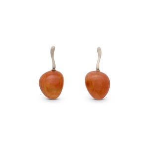 Pendientes Pomelo Calcedonia Naranja