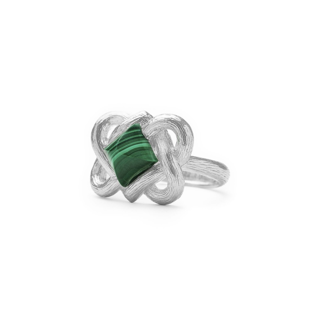 Anillo KNUT LOV Malaquita