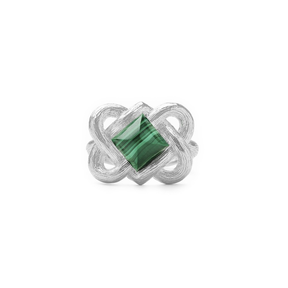 Anillo KNUT LOV Malaquita
