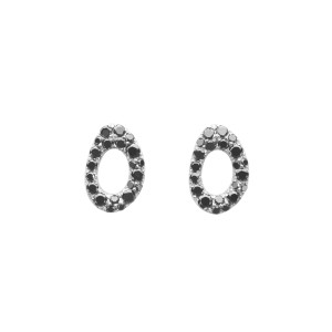 Pendientes Rondelle blanco y negro Pendientes Rondelle blanco y negro