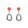 Pendientes Rondelle coral