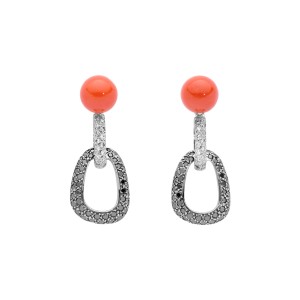 Pendientes Rondelle coral
