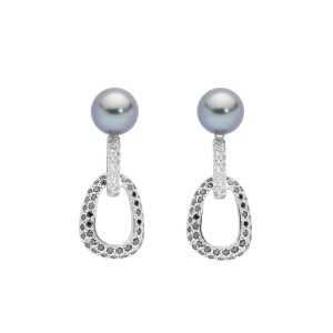 Pendientes Rondelle perla de Tahití  Pendientes Rondelle perla de Tahití