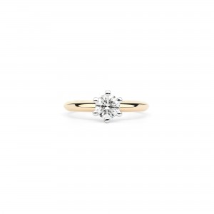 Solitario 6 Grapas Oro Rosa