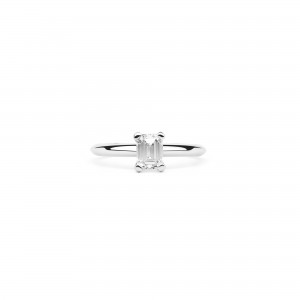 Solitario 4 Grapas Esmeralda