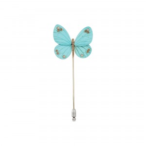 Broche Mariposa turquesa 