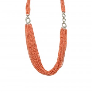 Collar multiposición coral Collar multiposición coral
