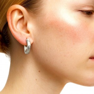 Pendientes ONDA oro blanco