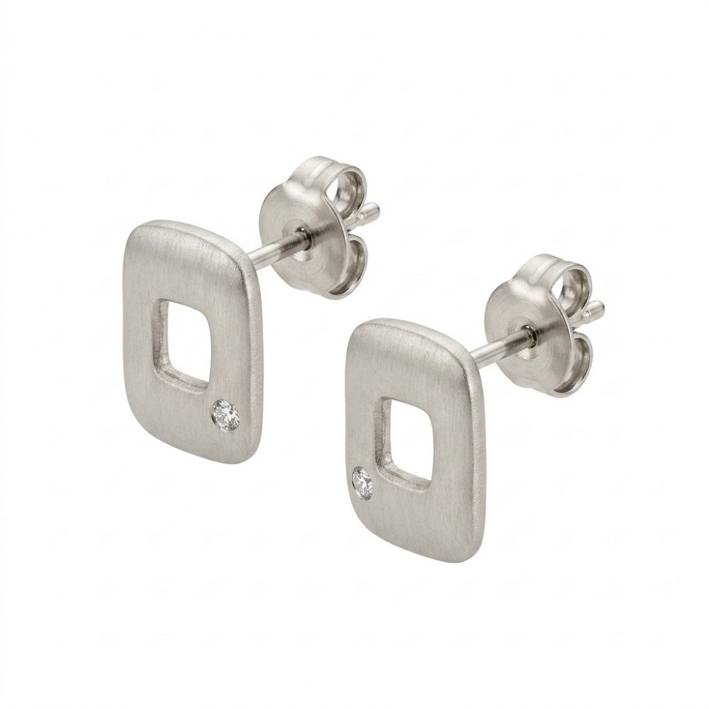 Pendientes Moneda China Oro blanco