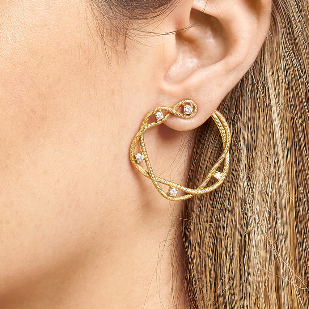 Pendientes Knut 5 diamantes Pendientes Knut 5 diamantes