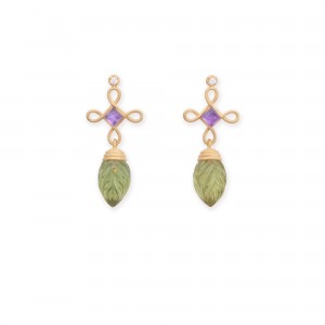 Pendientes Knut amatistas Pendientes Knut amatistas