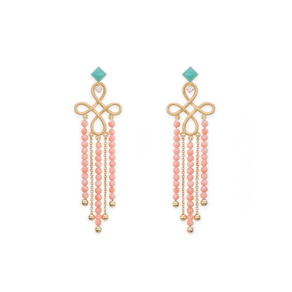 Pendientes Knut coral