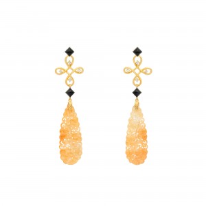 Pendientes Knut jade marrón Pendientes Knut jade marrón
