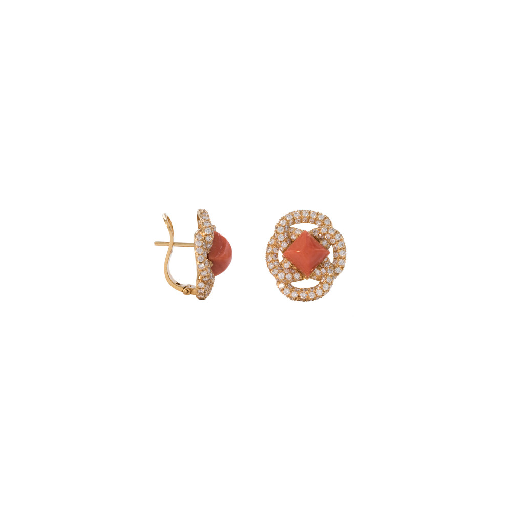 Pendientes Knut nudo celta coral