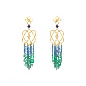 Pendientes Knut zafiro azul Pendientes Knut zafiro azul