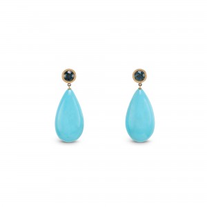Pendientes perilla turquesa Pendientes perilla turquesa