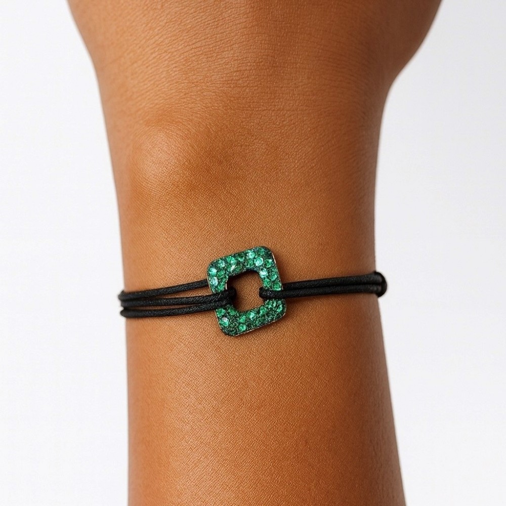 Pulsera Moneda China Esmeraldas