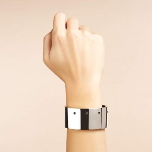 Pulsera esclava abierta negro Pulsera esclava abierta negro