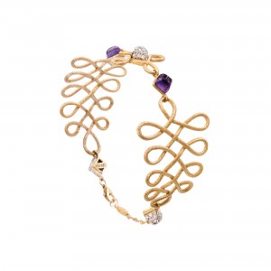 Pulsera Knut amatista y diamantes Pulsera Knut amatista y diamantes