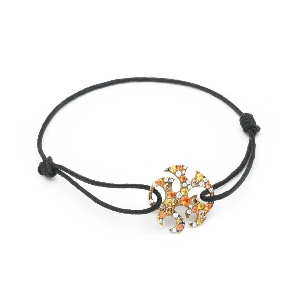 Pulsera Tattoo pequeña con zafiros y diamantes